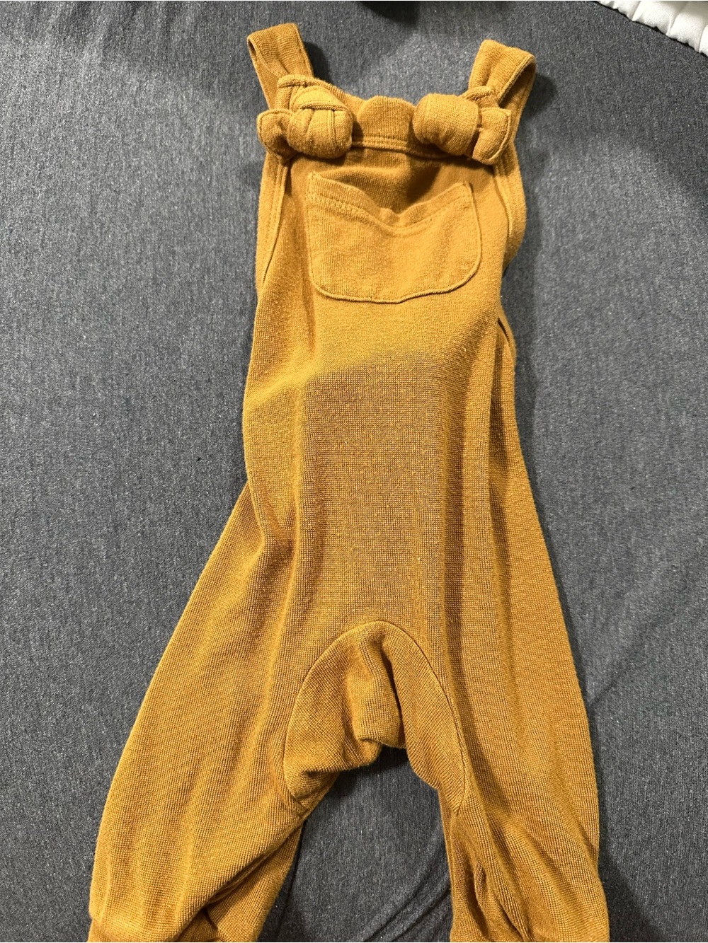 Kyte BABY Mustard Yellow Knit Overalls